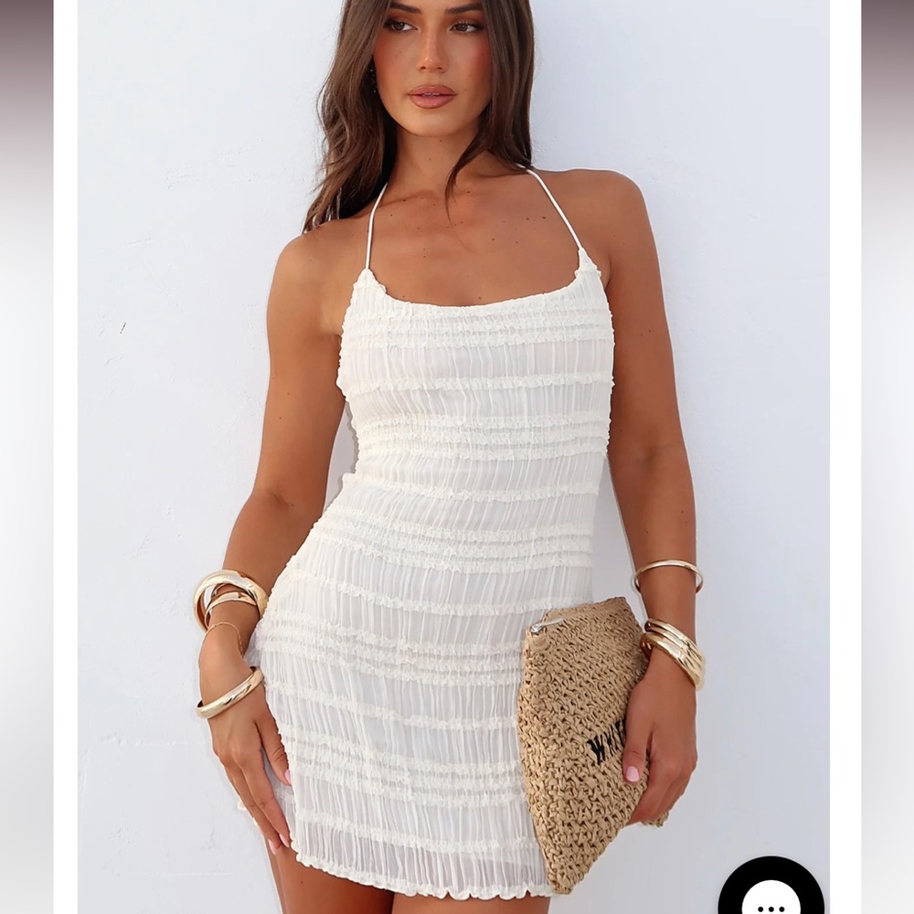 White Fox Boutique Cream Mini Dress